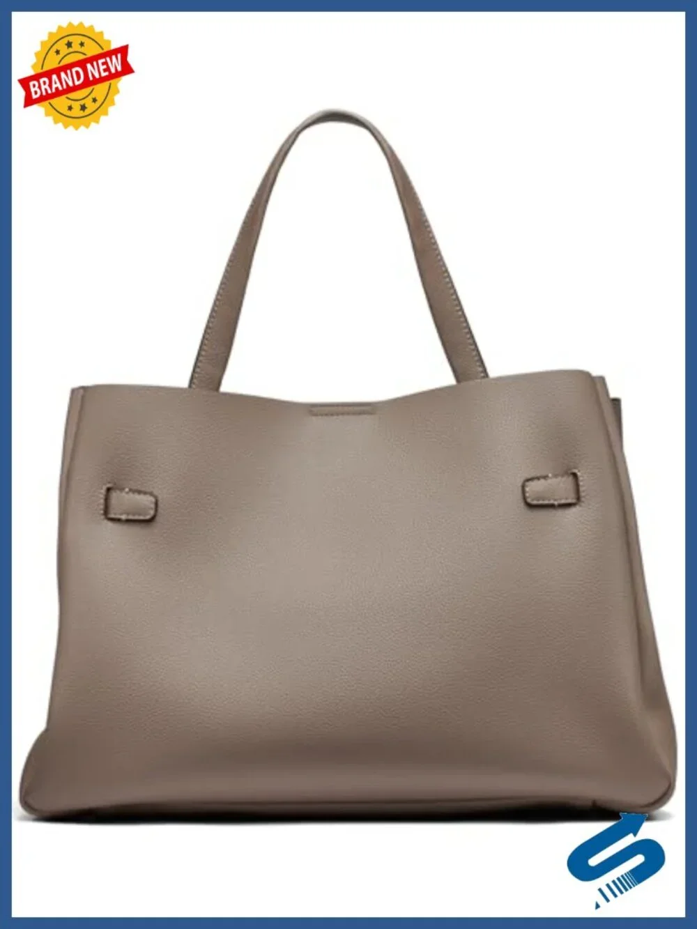 Large Slouchy Tote Bag Faux Leather Satchel with Shoulder Strap